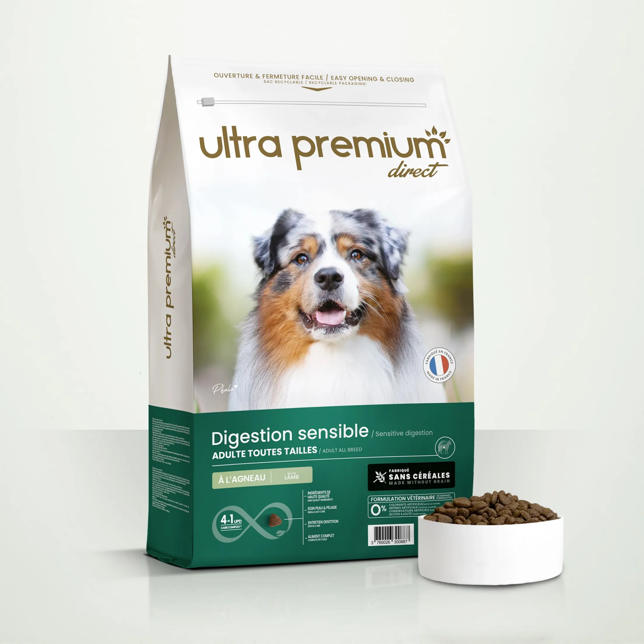 Ultra Premium Direct - Croquettes Sans Céréales Chien Digestion Sensible